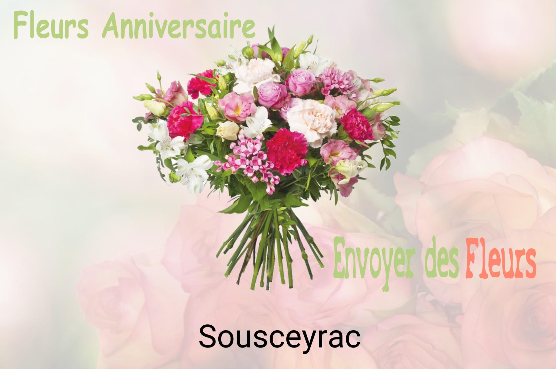 Bouquet de fleurs d’anniversaire livré à Sousceyrac